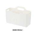 White PE plastic storage box with handle for laundry detergent and household sundries