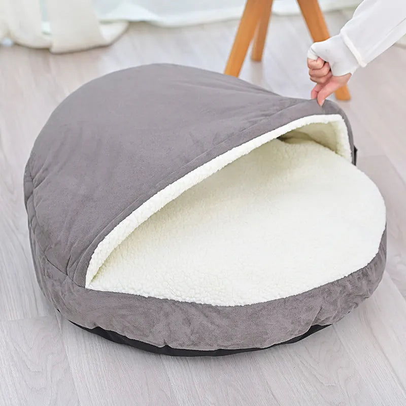 Removable washable cloth dog kennel in brown colour