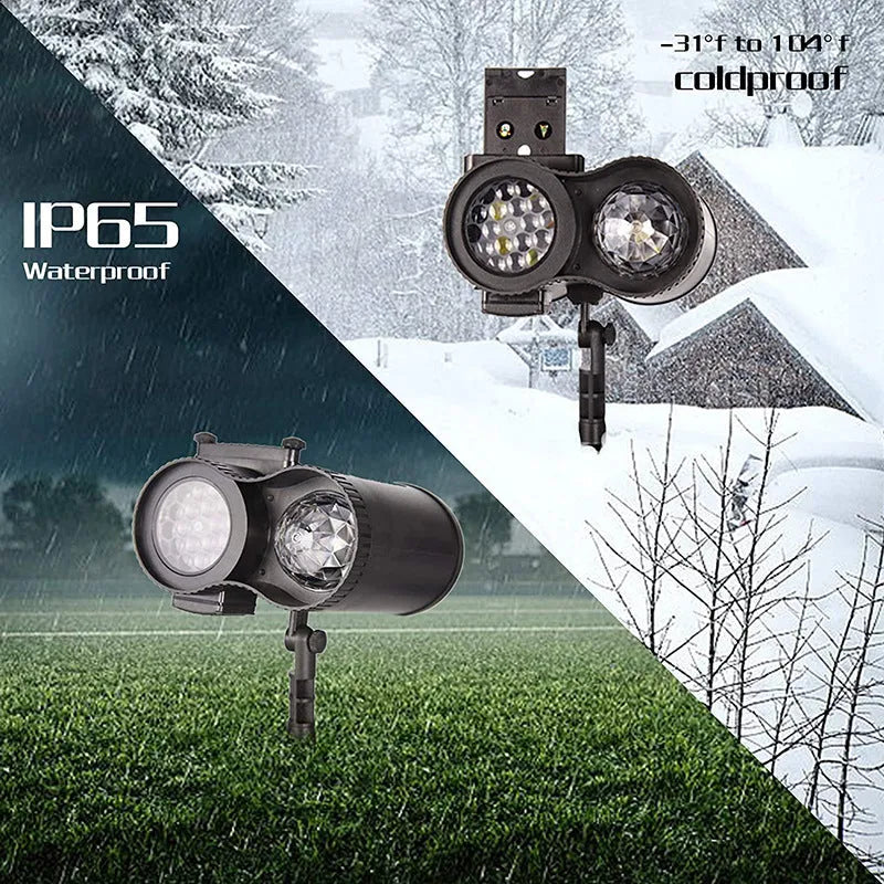 Outdoor waterproof double tube animated water pattern light with IP65 rating