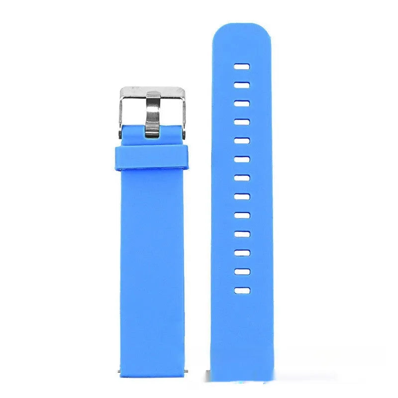 Solid colour silicone sports watch strap for Garmin Forerunner 245 in seven colour options