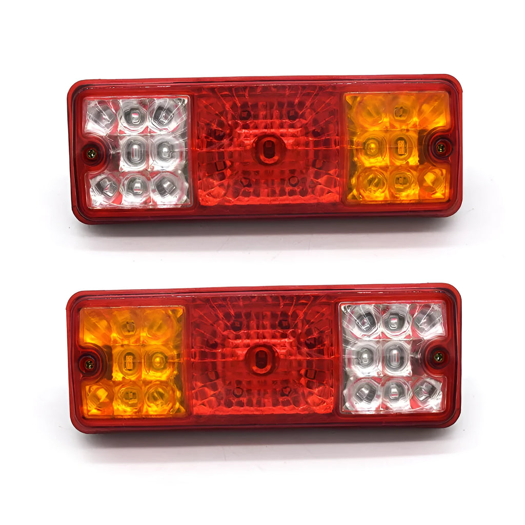 Black semi-closed taillight for electric tricycles with 200x70mm housing