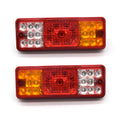 Black semi-closed taillight for electric tricycles with 200x70mm housing