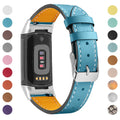 Genuine leather smart watch strap for Fitbit Charge 5 and Charge 6 in various colour options
