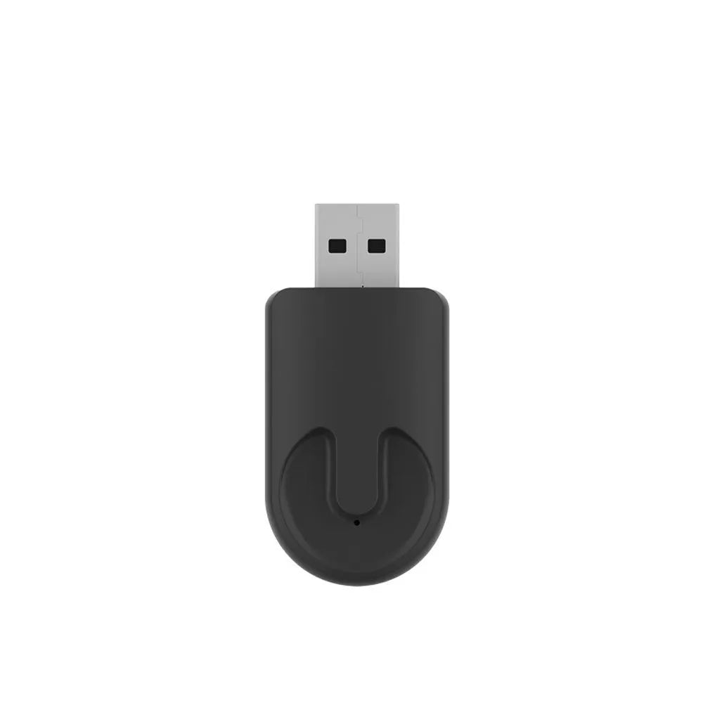 Black mini CarPlay USB wireless interface adapter measuring 26mm by 55mm by 13mm