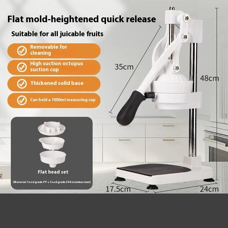 480mm manual stainless steel and plastic orange juicer with hand press lever