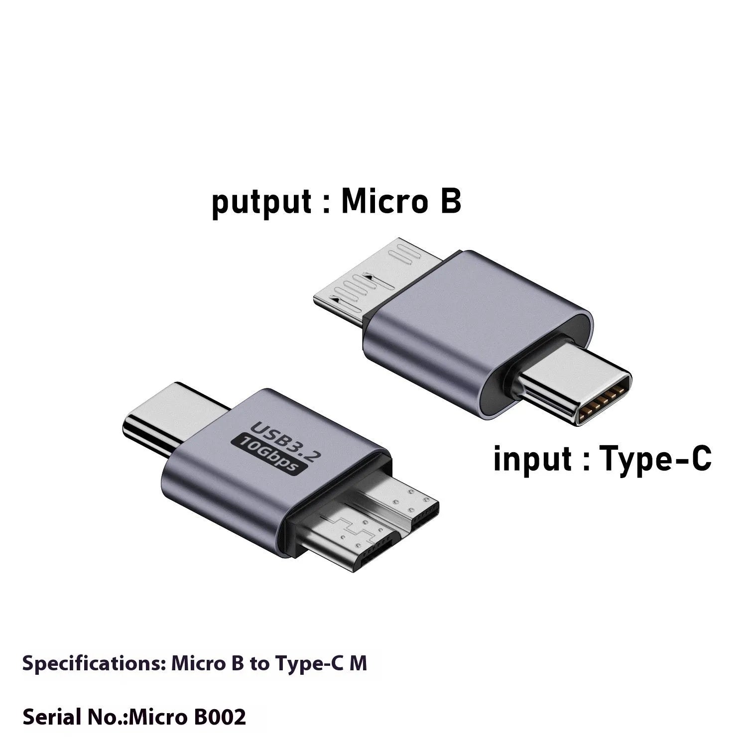 USB AM male to Micro-B female adapter connector for older devices