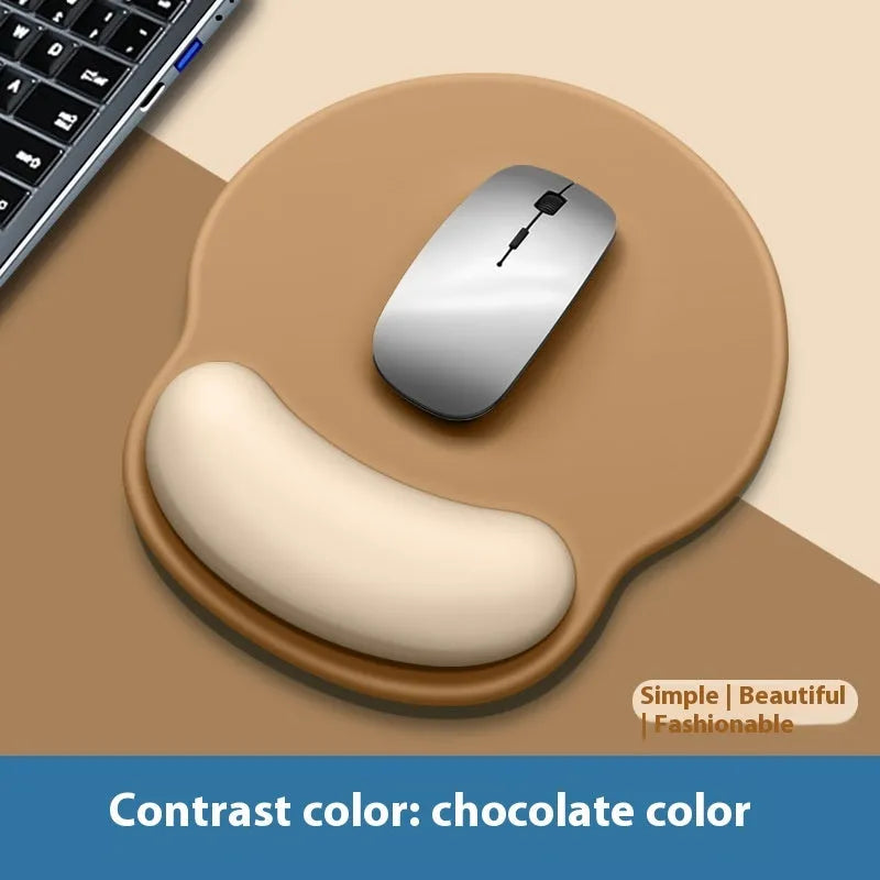 Gradient girl silicone mouse mat with wristband on desk 220x250mm