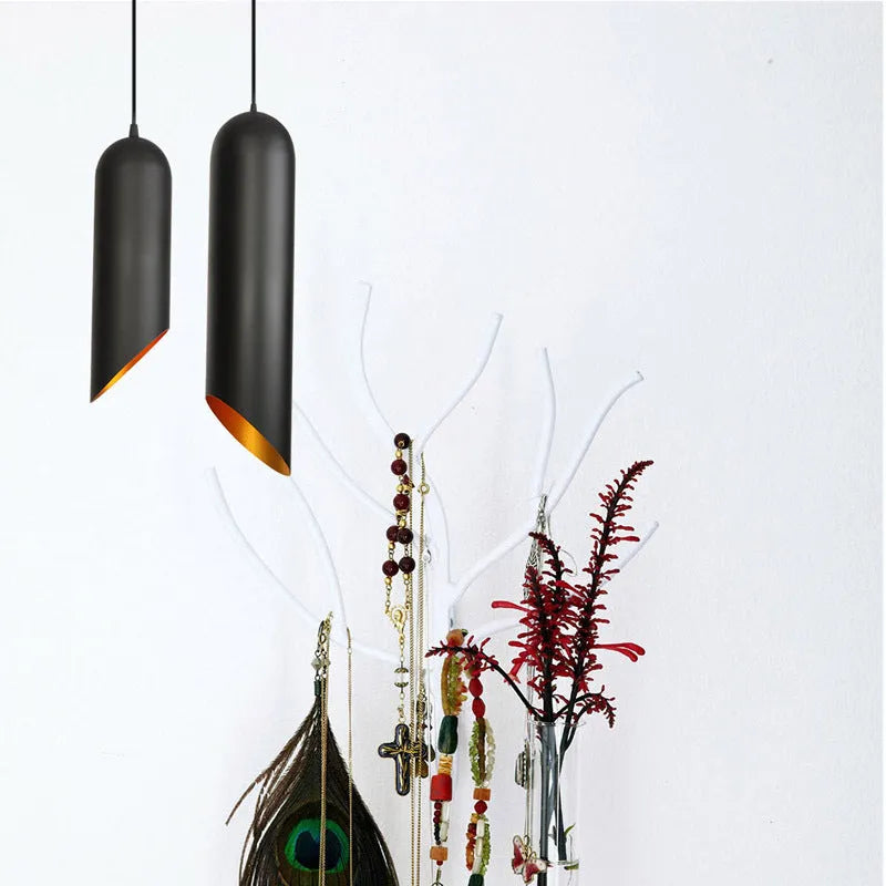 Iron art chandelier with retro industrial design in matte black finish for bedroom or living room ceiling lighting