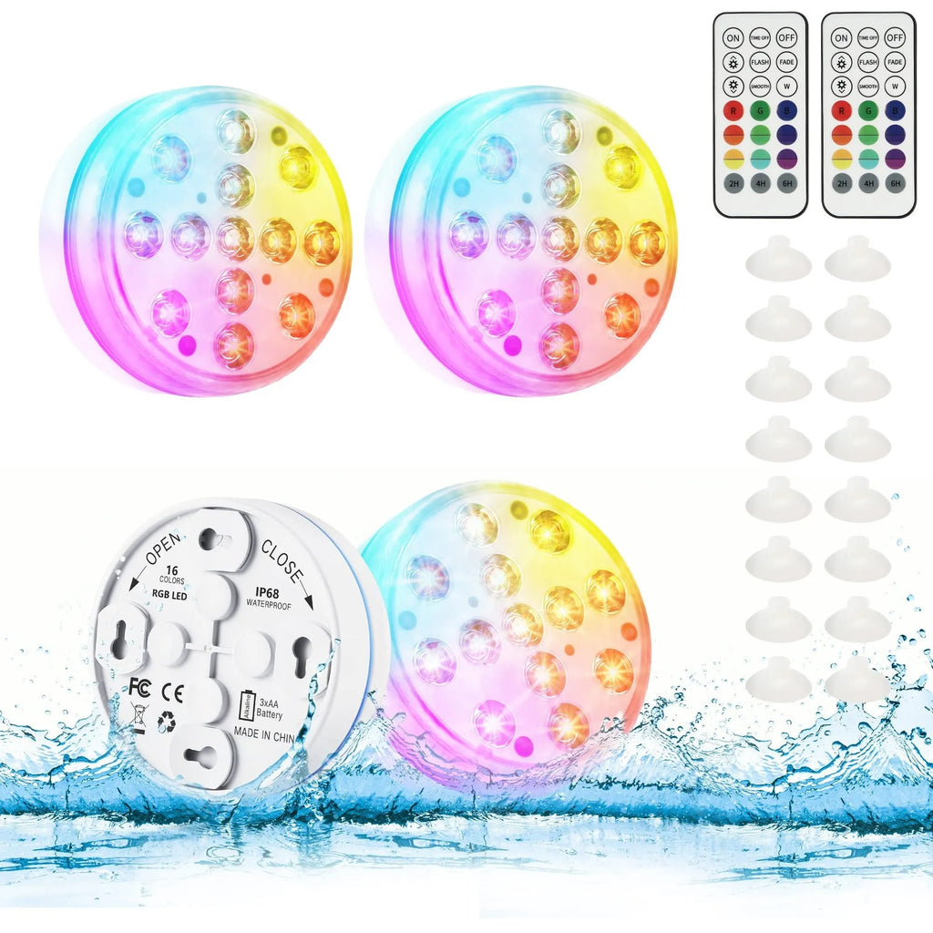 Remote control colour changing LED diving light with ABS plastic case for garden decoration