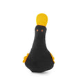 Yellow duck plush pet toy with catnip filling and squeaker for cats and small or large dogs