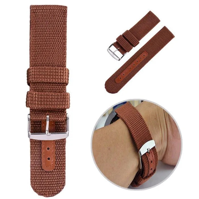 Canvas NATO watch band in black, 1.4mm thick, for outdoor sports