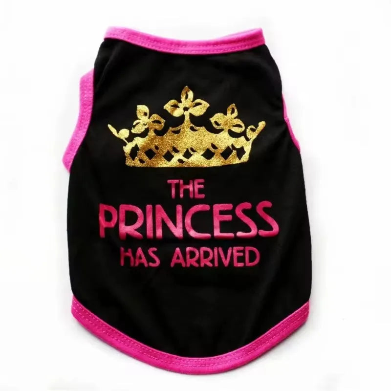 Cotton dog vest for spring and summer wear in casual style with colour options