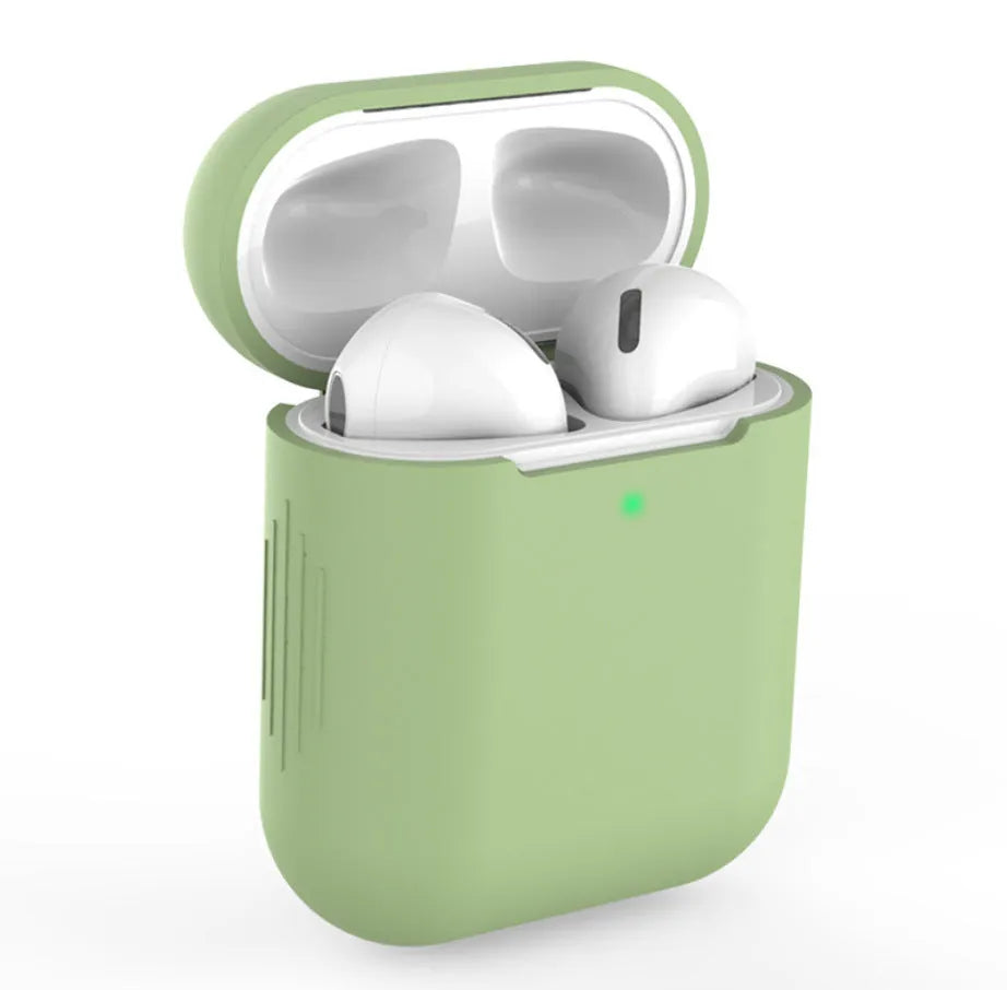 Silicone protective cover for Apple AirPods 2 wireless headphones in various colour options