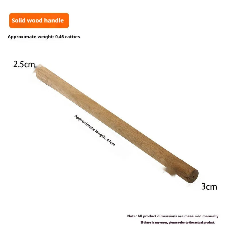 A locust wood replacement handle for axes and tools, shown in various lengths including 32cm and 50cm.