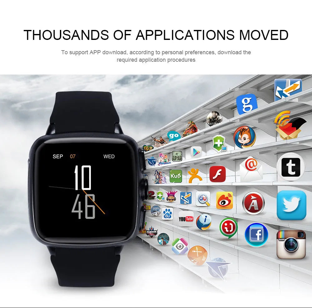 Z01 smart watch showing 1.54-inch screen on wrist in black or white colour