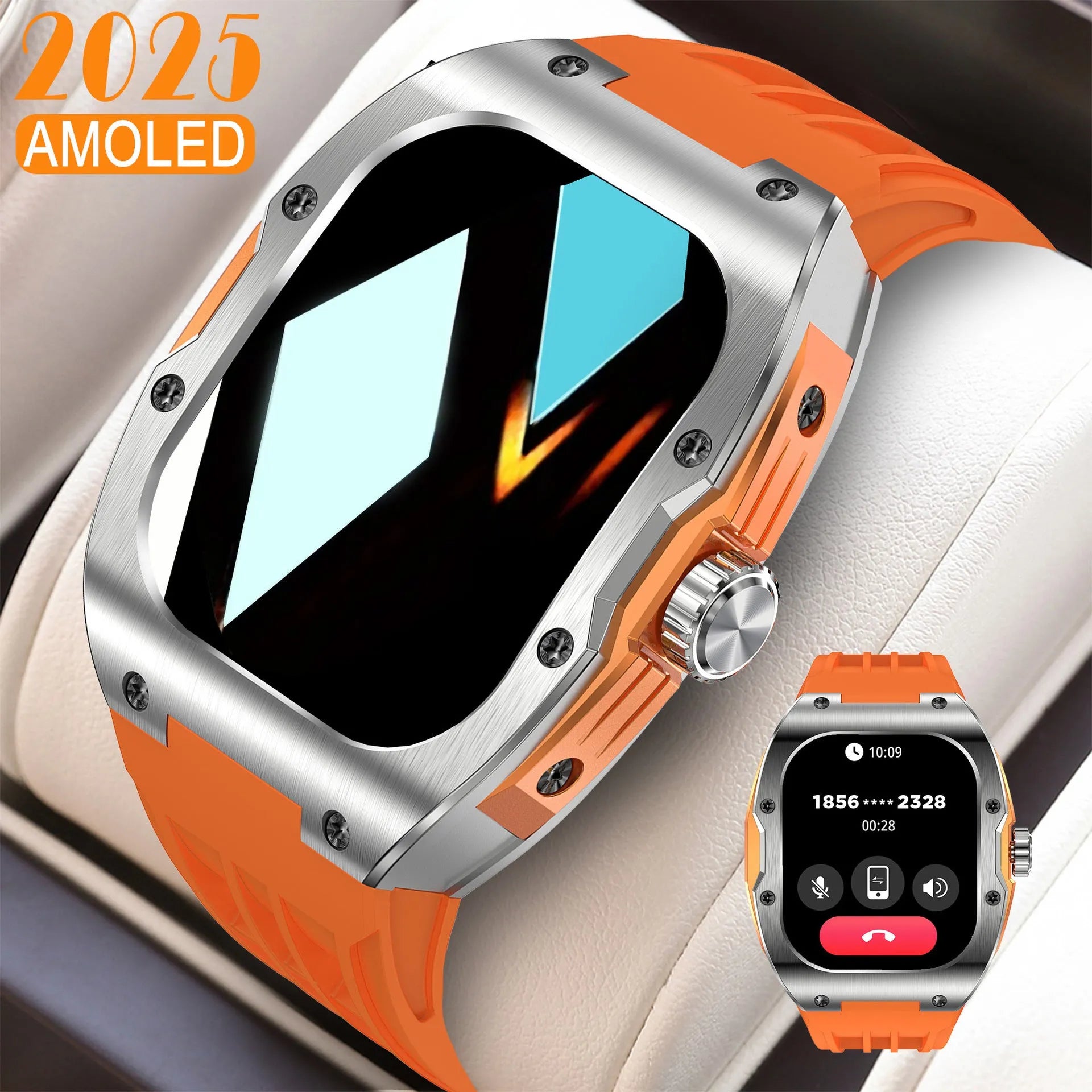 Smart watch fitness sports bracelet with AMOLED display and Bluetooth calling capability
