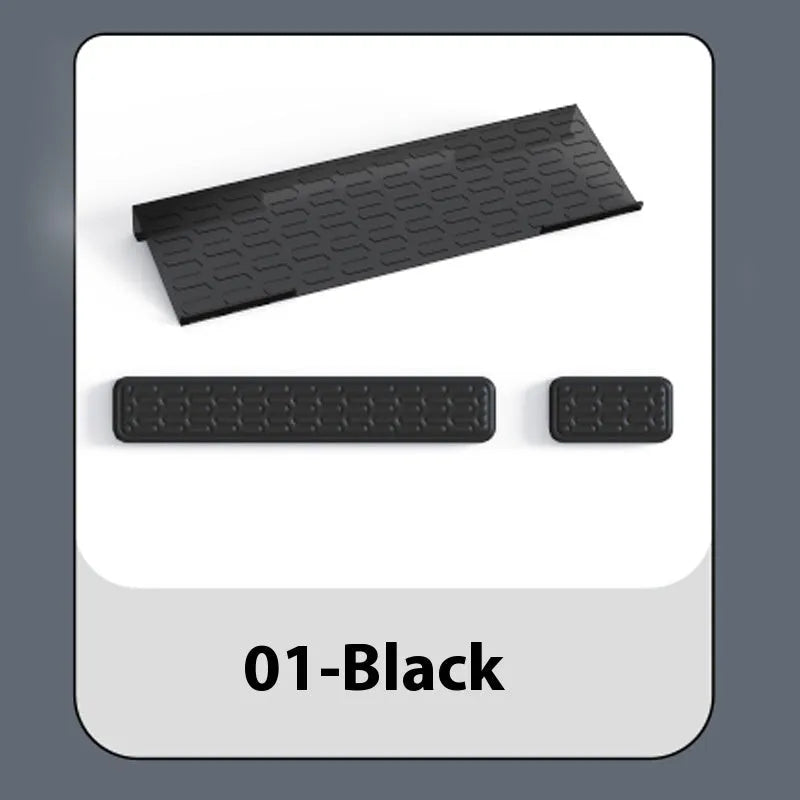 Double-sided ergonomic mouse pad with memory foam wrist rest on a resin base, shown in a solid colour.