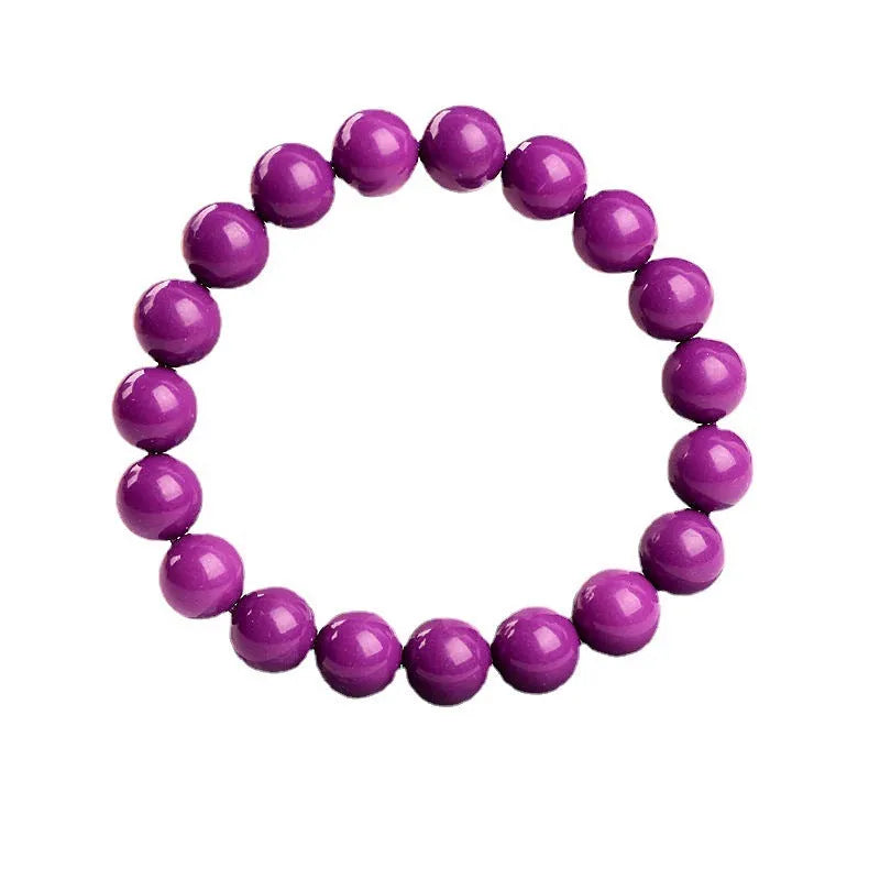 5A grade crystal bracelet in Jiuya Crystal Purple Mica colour with polished finish