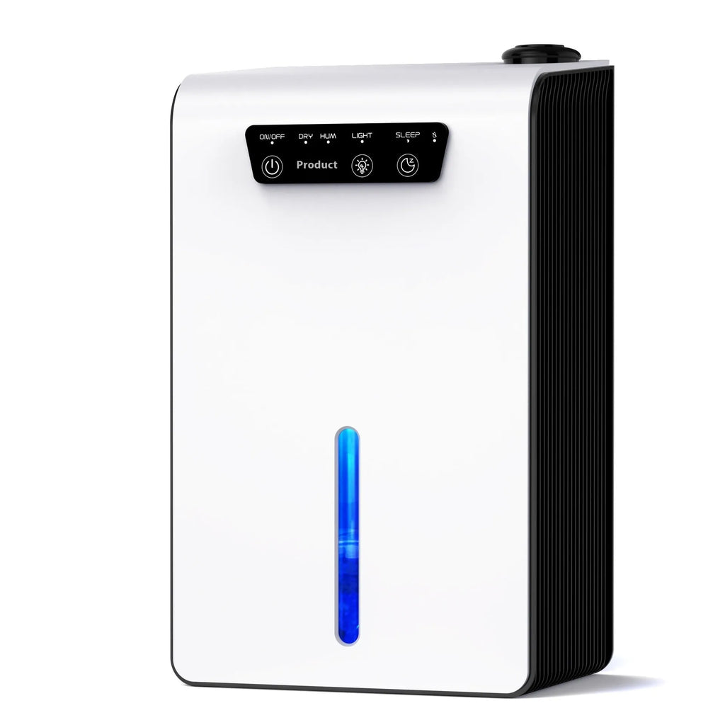 Milky white household dehumidifier for bedrooms with 2.6-4.0 litre water tank