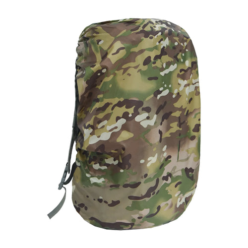 80-litre backpack rain cover in army green colour made from PU material for waterproof protection.