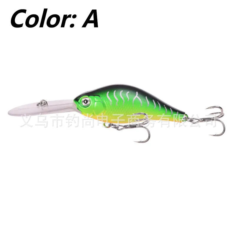 Floating rock little fat man mino fishing lure measuring 10.5cm with deep diving long tongue board