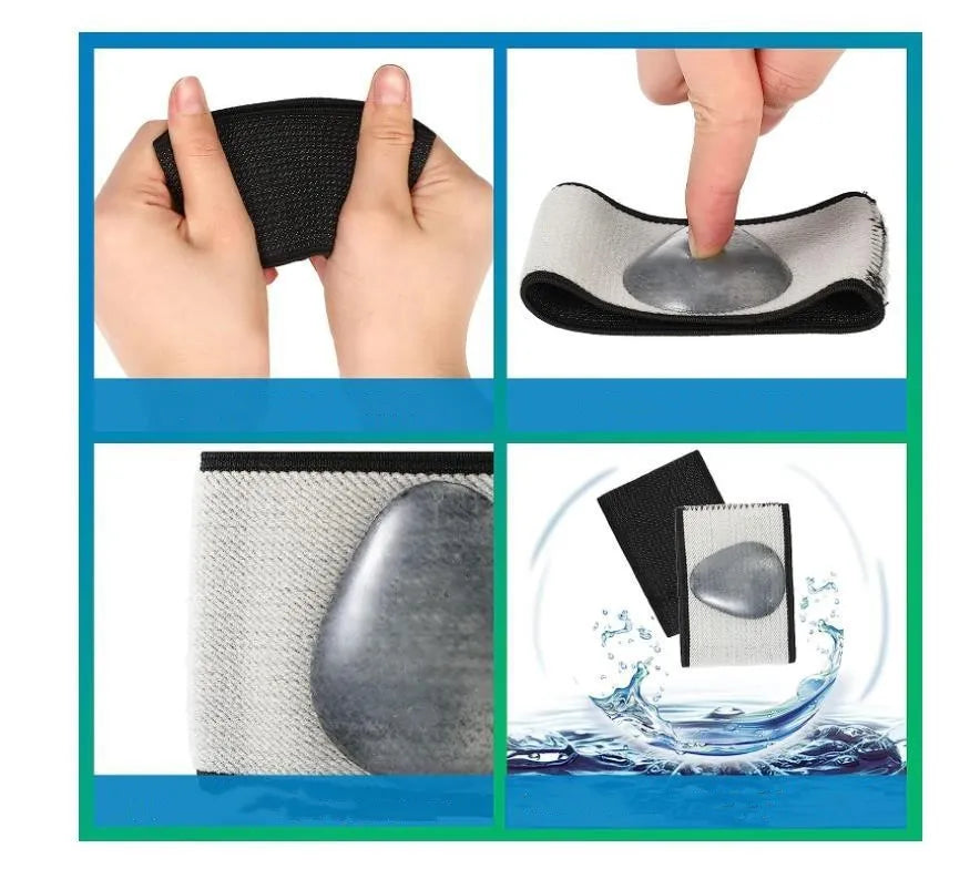 Elastic flat foot support bandage with heart pad design for arch reinforcement