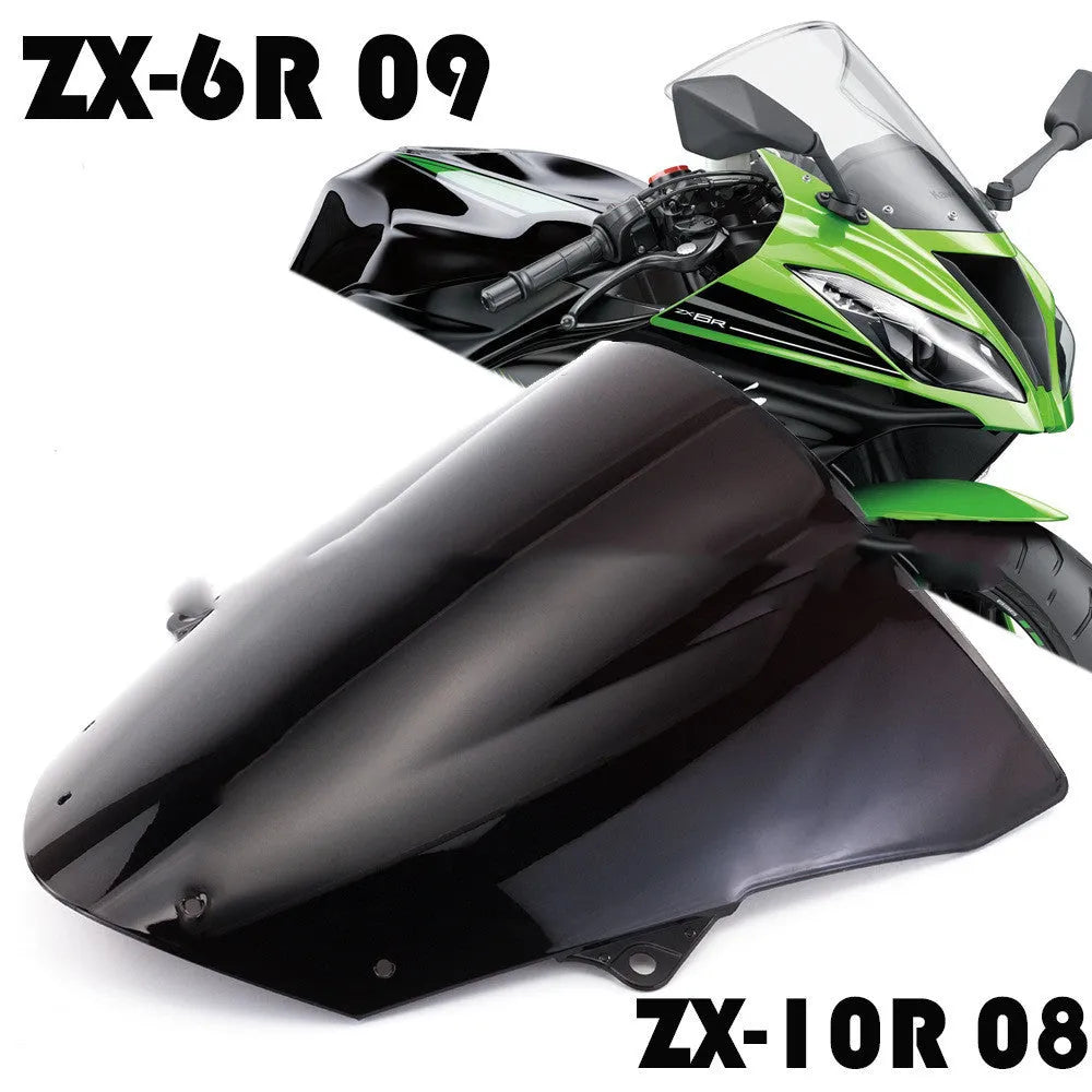 Blue and brown motorcycle windscreen for Kawasaki ZX-6R 636 and ZX-10R replacement
