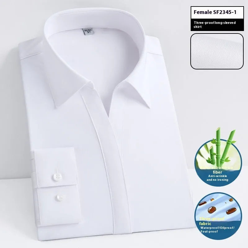 Men's bamboo fibre short sleeve business shirt with square collar in slim fit