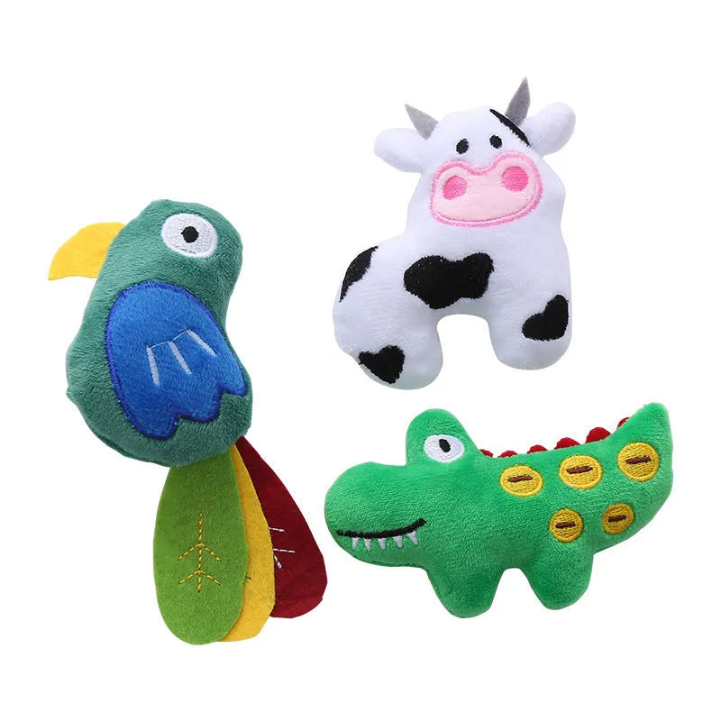 Parrot-shaped soft plush cat toy with catnip filling for bite-resistant interactive play