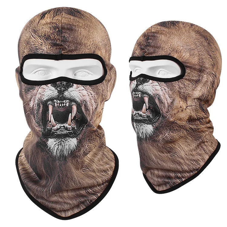 Motorcycle breathable skull sun mask with Bakool silk fabric in 36*29 cm size