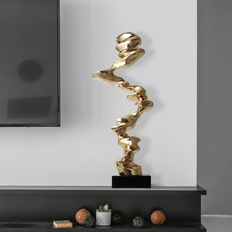Abstract still life wall ornament in natural resin with modern minimalist design