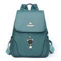 Soft PU leather women's backpack with textured finish and three-dimensional front pocket in taro purple