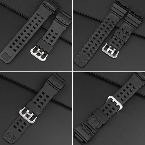 Camouflage TPU watch strap with silver buckle for single hair watch systems