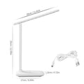 White touch dimming bedside lamp with USB charging for children's bedrooms