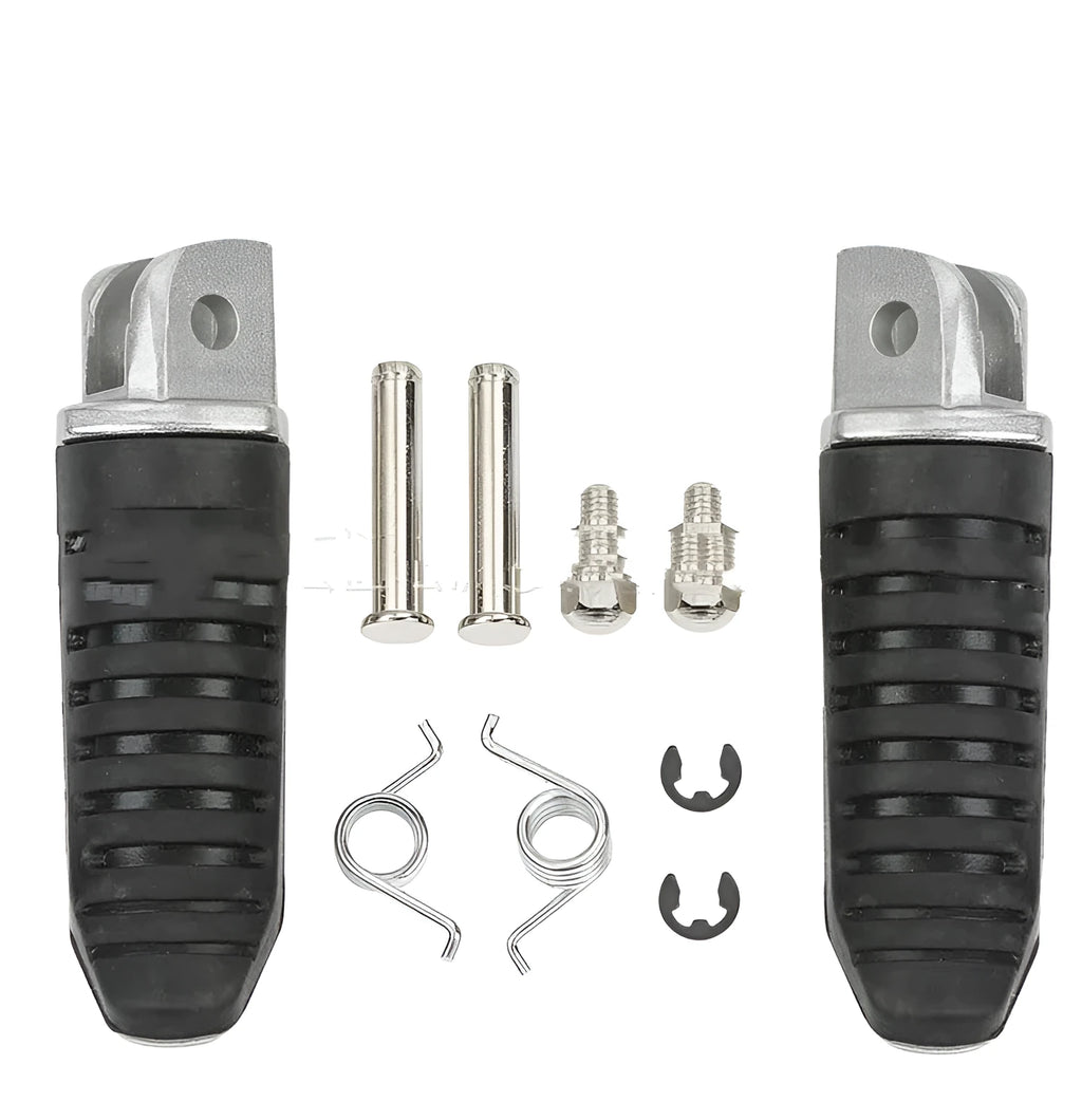 Black aluminium alloy motorcycle foot pegs for Suzuki Hayabusa and V-Strom models