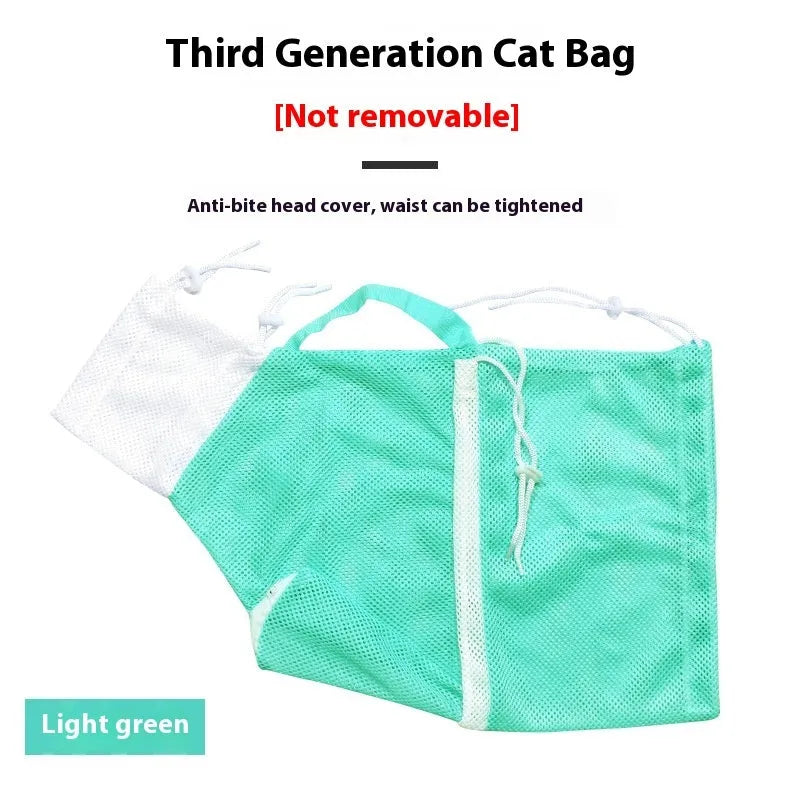 Upgraded fifth generation cat grooming bag with removable lift in pink white colour option