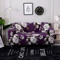 Elastic all-inclusive polyester sofa cover with striped pattern in multiple colours