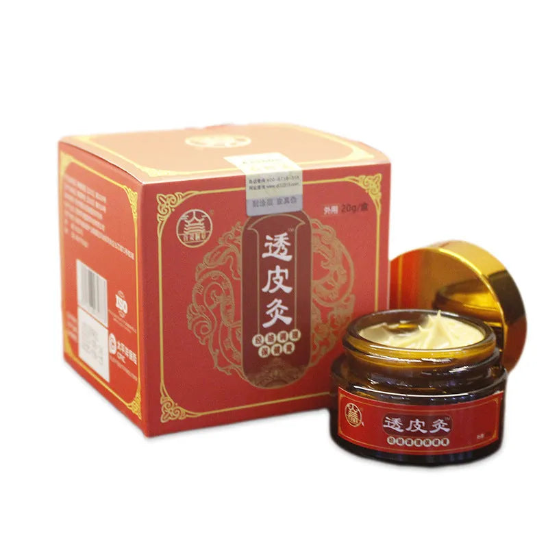 20g tube of Bestlife herb skin-penetrating moxibustion analgesic ointment, Baishi grass translucent colour.