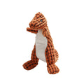 Grey dog chew toy with sound measuring 35cm long for separation anxiety relief and bite-resistant chewing