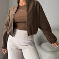 Women's off-shoulder round neck coat with lantern sleeves in milky white colour