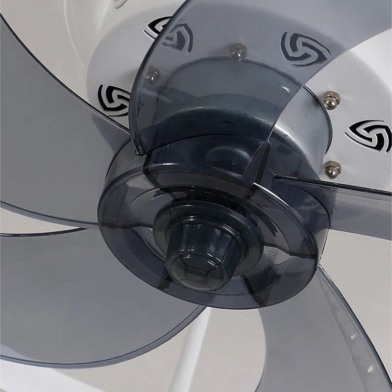 Nordic design remote control ceiling fan lamp with light, 50cm diameter in coffee gold finish.