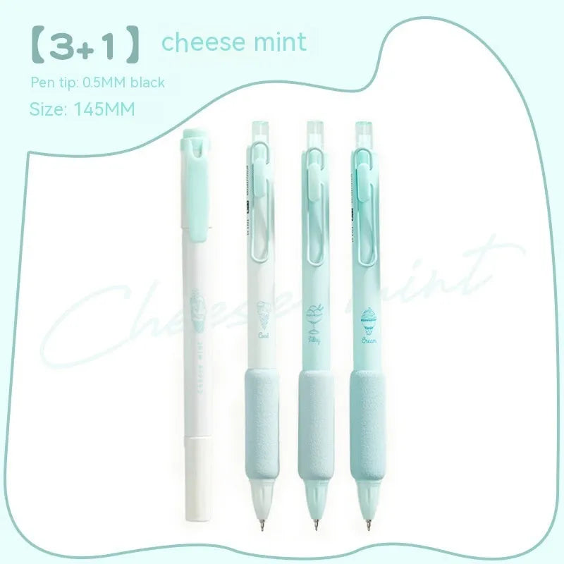 Double headed fluorescent pen with plastic shell for student calligraphy practice