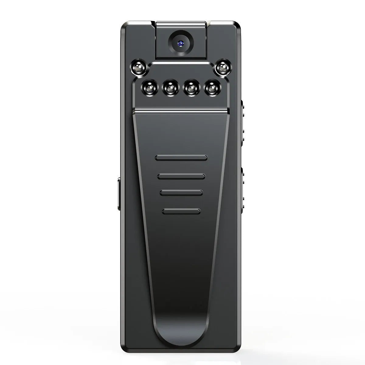 Black 1080p HD DV home camera with 90-degree rotation and night vision capability