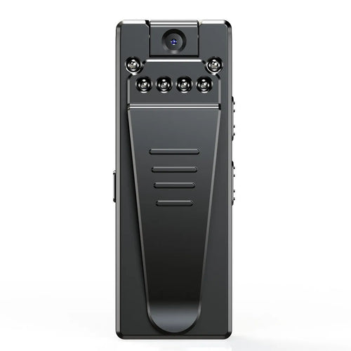 Black 1080p HD DV home camera with 90-degree rotation and night vision capability
