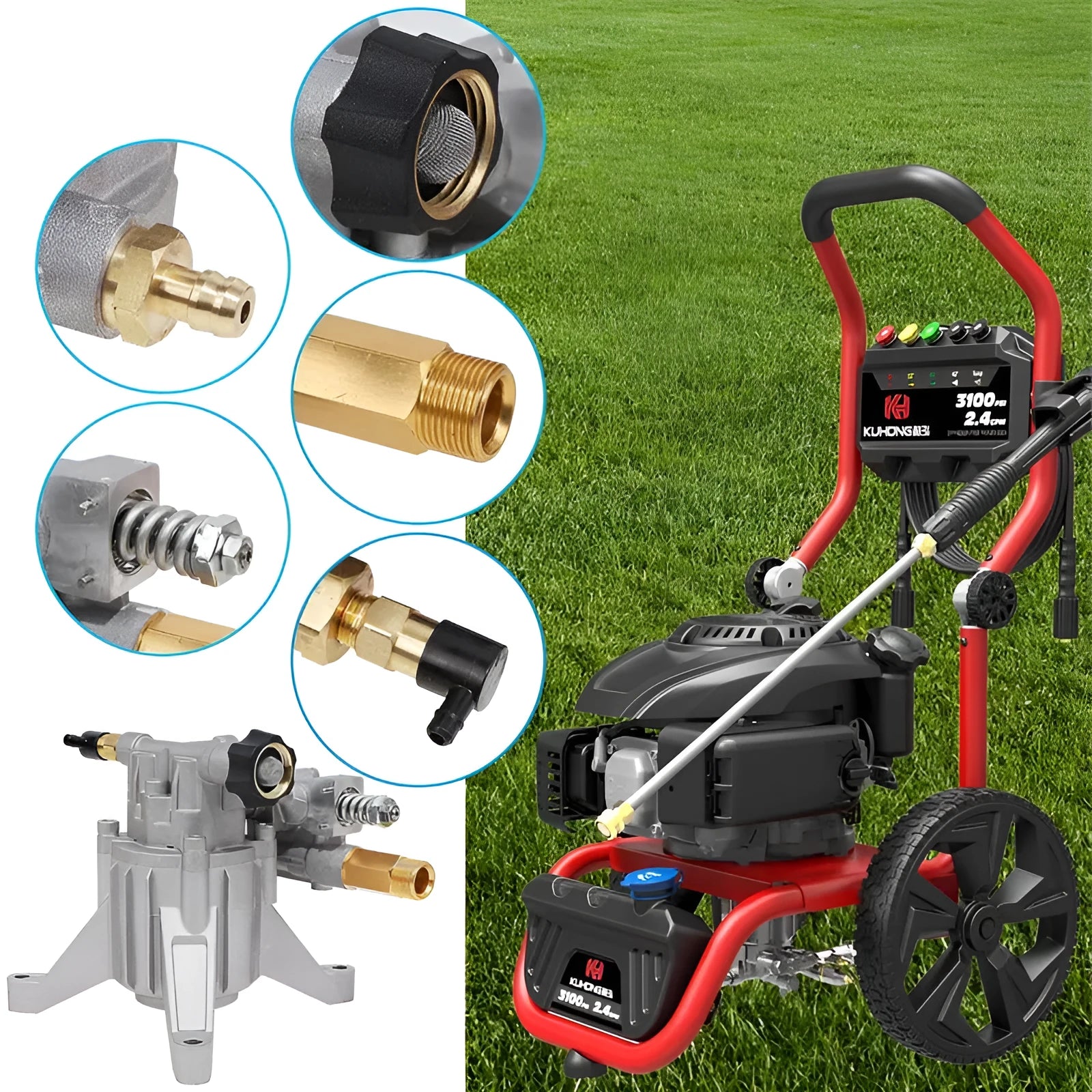 P170 swash plate aluminium pump for perpendicular shaft high pressure cleaning machines
