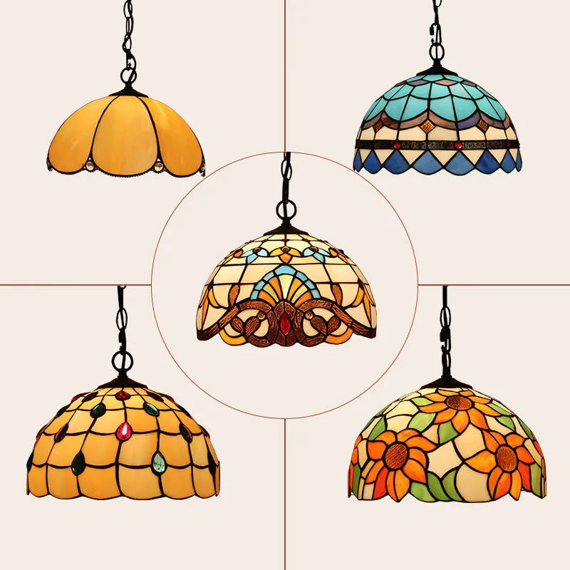 European retro baroque chandelier with coloured glaze finish and abstract design
