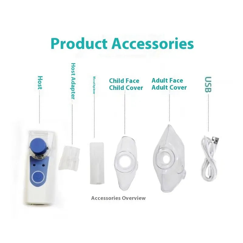 Handheld columnar plastic USB nebuliser spray machine with single fog outlet for household use