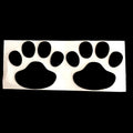 7cm long PVC car sticker with footprint design for bumper application in red, silver, gold or black colours