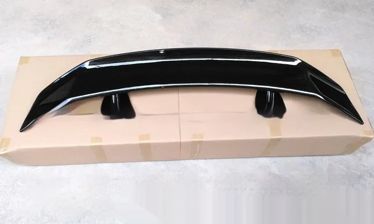 Universal car punch-free tail wing spoiler in ABS plastic with four finish options