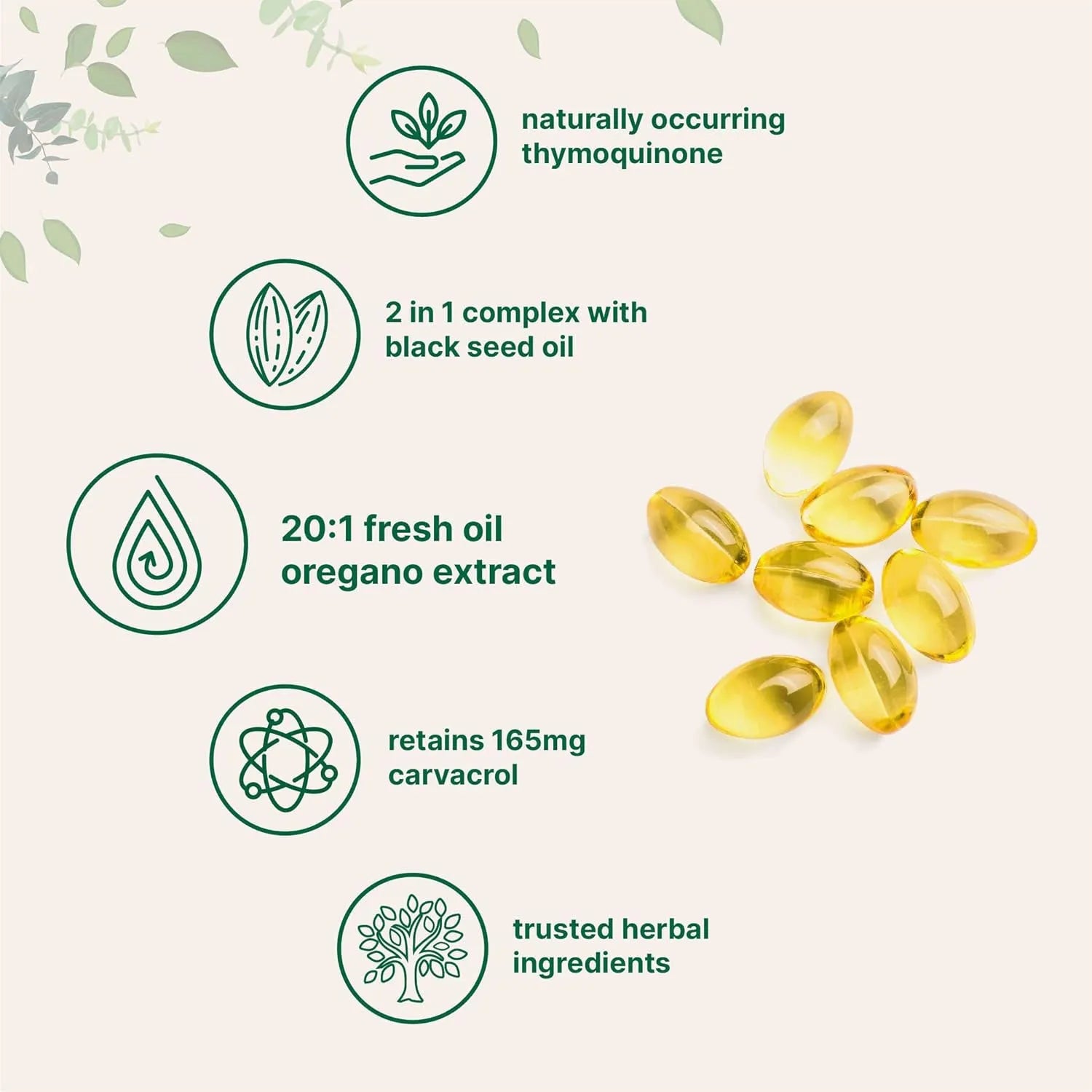 Butter Black Seed Oil Soft Capsules bottle with 180 or 300 tablet label